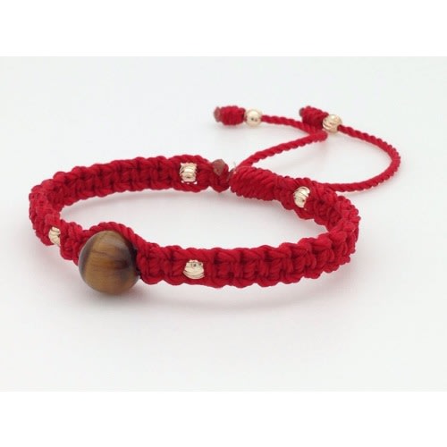 Pulsera Roja Para El Mal De Ojo Con Ojo De Tigre (baby) Red Protection Bracelet For Baby