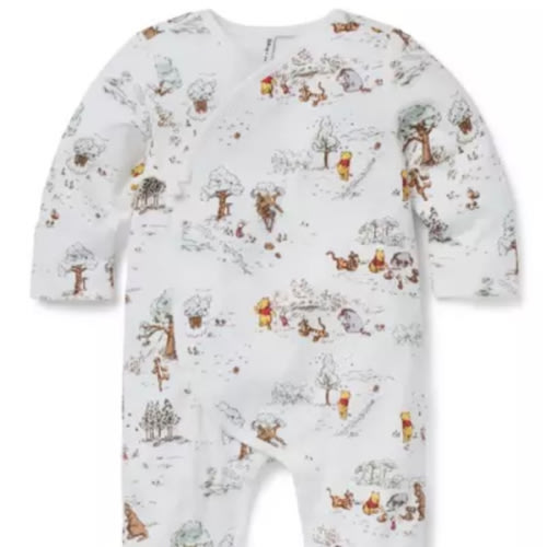 Baby Jet Ivory Toile Disney Winnie The Pooh Toile Baby Footed Wrap One-Piece by Janie and Jack