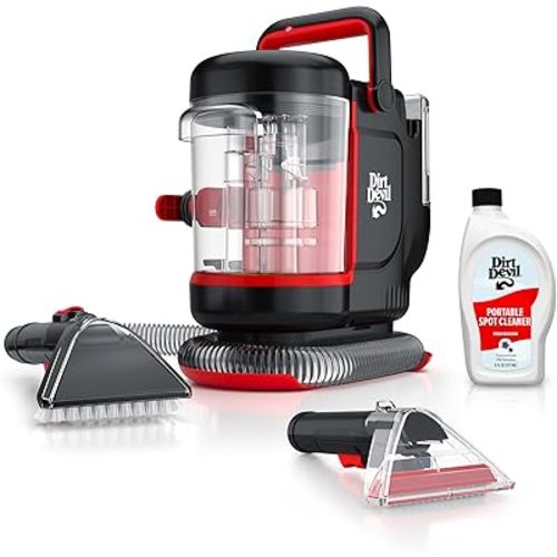 Dirt Devil Portable Spot Cleaner Machine for Carpet and Upholstery, Powerful Suction Spot Cleaning Machine with Versatile Tools, Pair with Dirt Devil Portable Spot Cleaner Solution