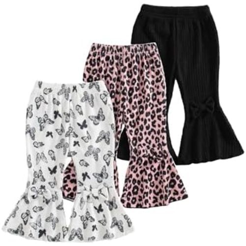 Mioglrie Baby Girls Pants Toddler 3 6 9 12 18 24 Months Leggings Newborn Girls Flared Leggings Infant Bell Bottom Pants
