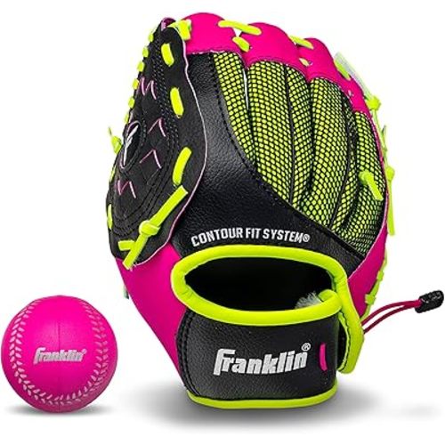 Franklin Sports Kids Baseball Glove - NeoGrip Boys + Girls Youth Tball Glove - Teeball, Baseball + Softball Mitt