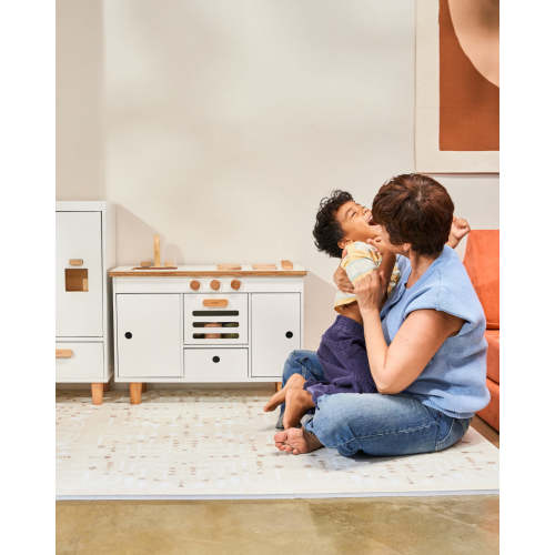 Play Mat - Oatmeal Floral Persian / 6x8