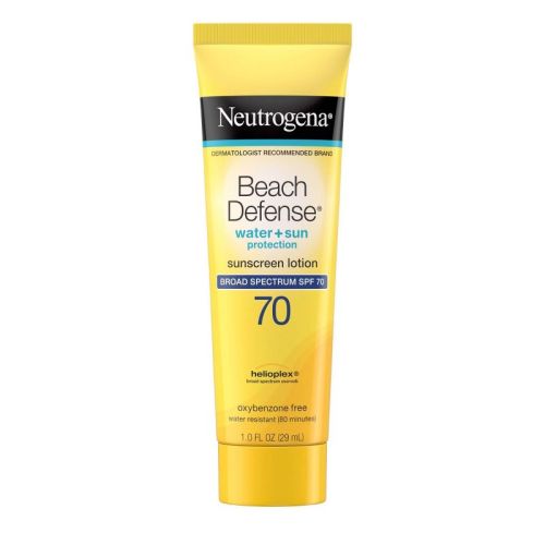 Neutrogena Beach Defense Sunscreen Lotion - SPF 70 - 1 fl oz: Oil-Free & Travel-Size, Unscented Homosalate Formula
