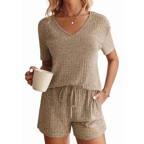 Fantaslook 2 Piece Sets Summer Pajamas Womens Tops and Shorts Sleepwear Outfits Lounge Sets Casual