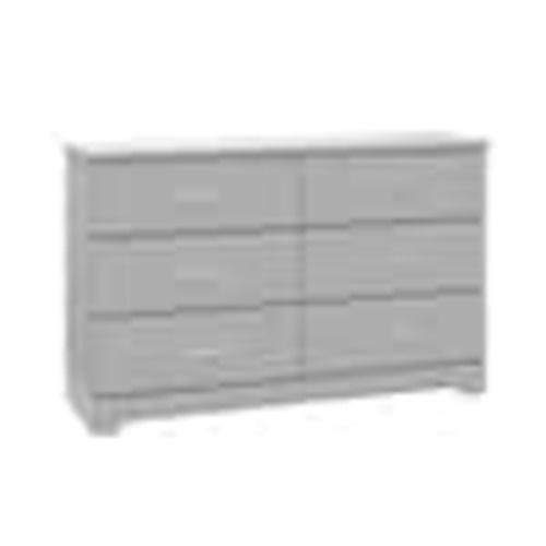 Storkcraft Brookside 6-Drawer Pebble Gray Dresser 33.43 in. H x 53.35 in. W x 16.73 in. D 03666-10F