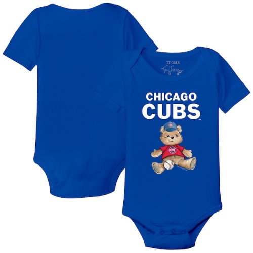 Infant Chicago Cubs Tiny Turnip Royal Teddy Boy Bodysuit