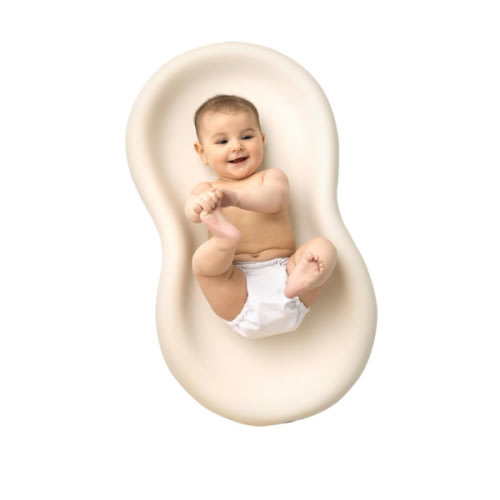 Keekaroo Peanut Changer Baby Vanilla– The Original Made in USA Easy-to-Clean Changing pad and The only Shell Over Foam, Fully Water Repellant