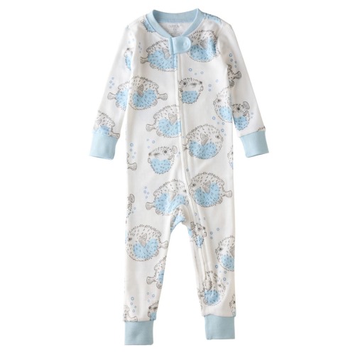Shawn Footless Organic Cotton One-Piece Pajamas, 18M