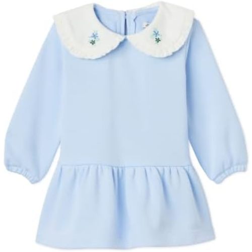 Amazon Essentials x Sofia Grainge Toddlers and Baby Girls' Longsleeve French Terry Dress