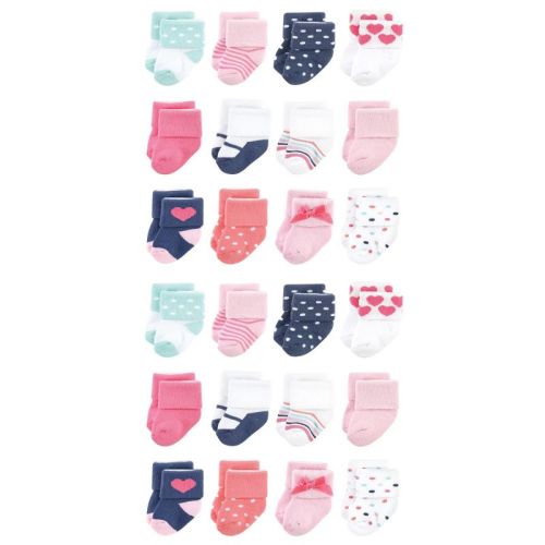 Little Treasure Baby Cotton Rich Terry Socks 24-Pack, Confetti, 0-6 Months