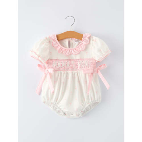 “MAMA'S MINI” Smocked Bow Ruffle Romper – Rylee Faith Designs