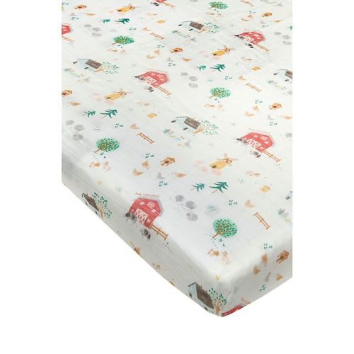 Loulou Lollipop™ Animal Farm Crib Sheet