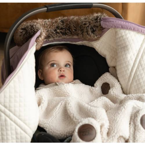 Petit Coulou Sherpa car seat blanket for baby