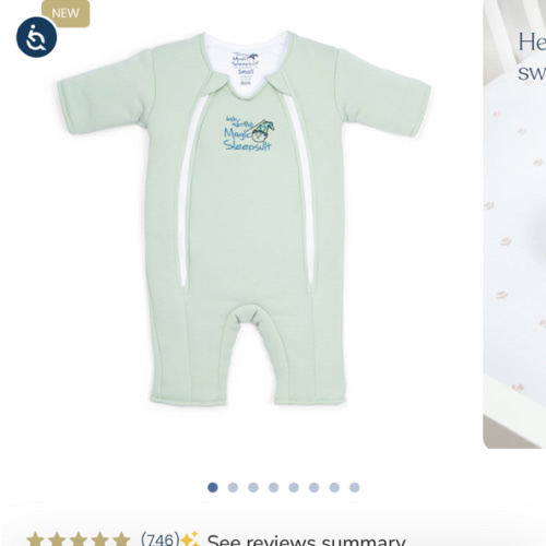 Sage Green Baby Merlin’s Magic Sleepsuit – 100% Cotton Sleep Solution