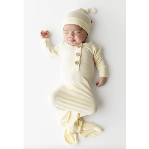 Knotted Gown with Hat Set in Chamomile