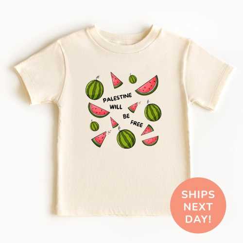 Palestine Will Be Free Shirt and Onesie® Watermelon Lover Shirt Social Justice Shirt Human Rights Shirt Watermelon Shirt for Kids