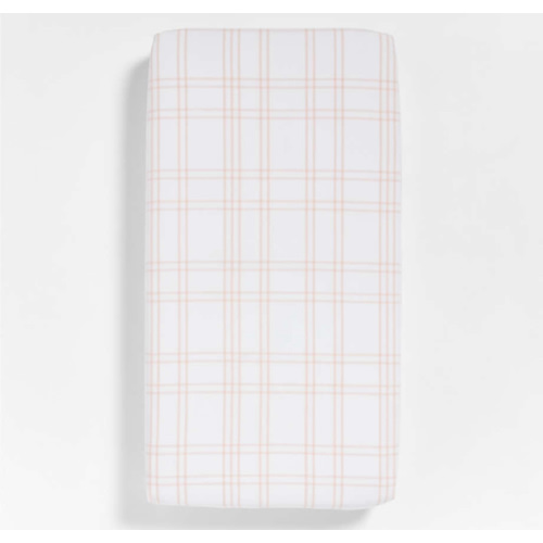 Stax Elegant Pink Yarn-Dyed Organic Cotton Baby Crib Fitted Sheet