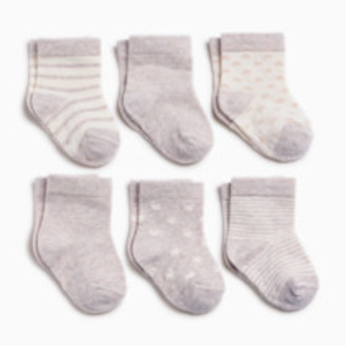 Tiny Kind 6-Pack Socks - Stars And Stripes, 0-3 M