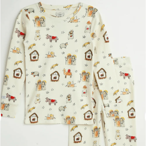 Away in a Manger PJ Long Sleeve Set Cotton – Holy Pals