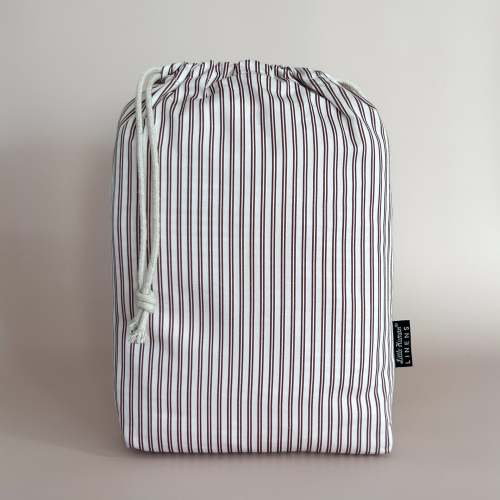 Cot Waterproof Sheet - Mocha Pinstripe