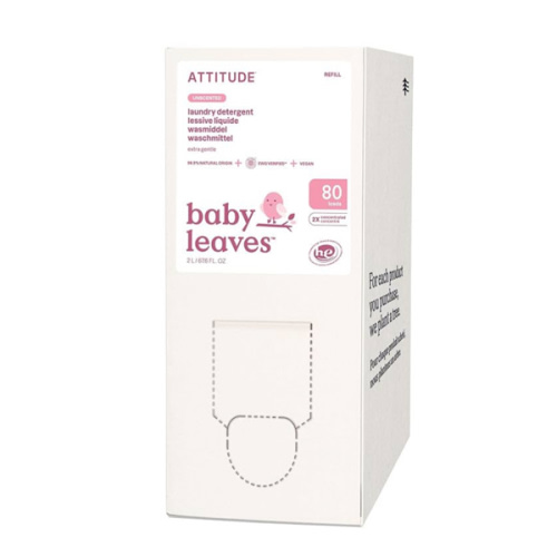 ATTITUDE Baby Laundry Detergent, EWG Verified, Plant and Mineral-Based Formula, HE Compatible, Vegan Household Products, Unscented, 80 Loads, 67.6 Fl Oz (Package may vary)