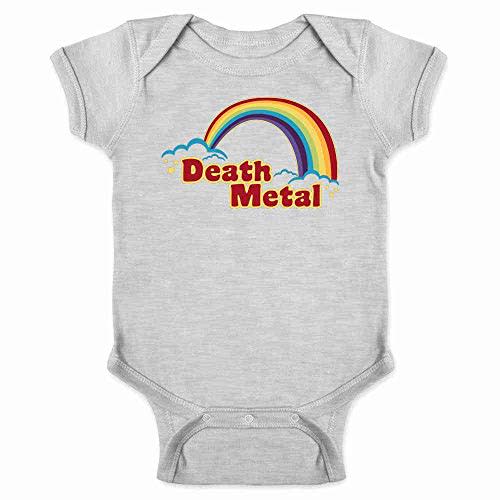 Pop Threads Death Metal Retro Rainbow 70s 80s Sarcastic Infant Baby Boy Girl Bodysuit