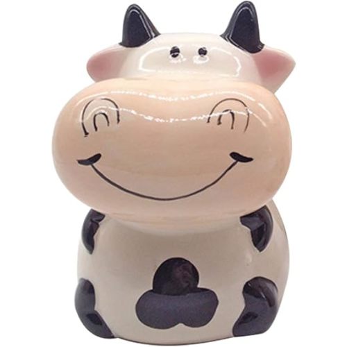 Cute Cow Ceramic Piggy Bank Personalized Money Saving Bank for Kids Girls Boy Nursery Gift