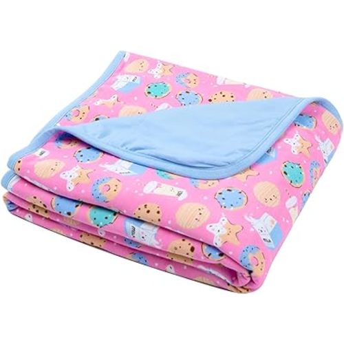 Supersoft Baby Blankets for Girls Boys, Rayon Made from Bamboo Baby Quilt - Breathable & Hypoallergenic Blanket for Bedding Crib Stroller 30"x40" (Pink Dessert)