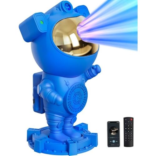 Astronaut Galaxy Moon Star Projector, Kid Night Light for Bedroom Ceiling, Space LED Lamp, Gifts for Kids Teens Boys 1-9 10-15 Year Old, Christmas