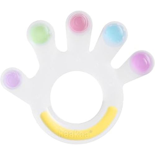 haakaa Palm Teether - Super Soft Silicone Baby Soothing Teether Pacifier, Teething Toys for 3M+ Babies, 0-6, 6-12 Months, BPA Free (1 Pack)