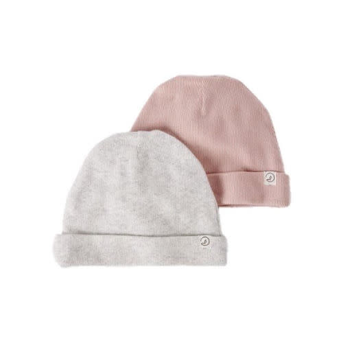 Cotton Beanies (Pink, Sweet Cream; 3-9M) | Carter’s – Little Planet Rib Caps