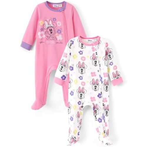 Disney Baby 2-Pack Zipper One-Piece Footie Rompers Outfit Newborn to Infant