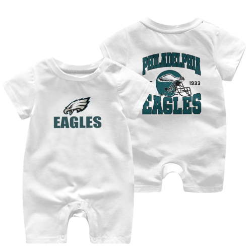 Philadelphia Team Cotton Bodysuit American Football Fan Newborn Baby Short Sleeve Jumpsuit One Piece Toddler Boys & Girls Outfits Round Neck Romper Bodysuit
