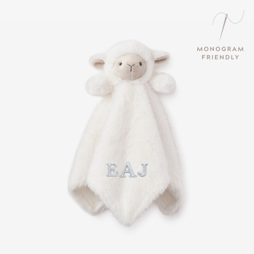 Plush Lamb Baby Security Blanket WHITE / 15x15