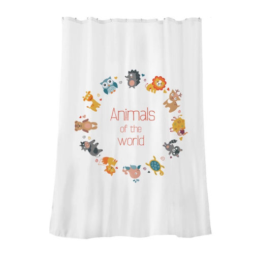 Corrigan Studio® Polyester Shower Curtain With Hooks | Wayfair