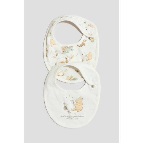 2-PACK PRINTED COTTON BIBS