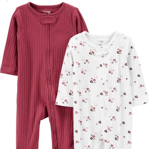 Simple Joys by Carter's baby 2-pack 2-way Zip Textured Sleep and Play
