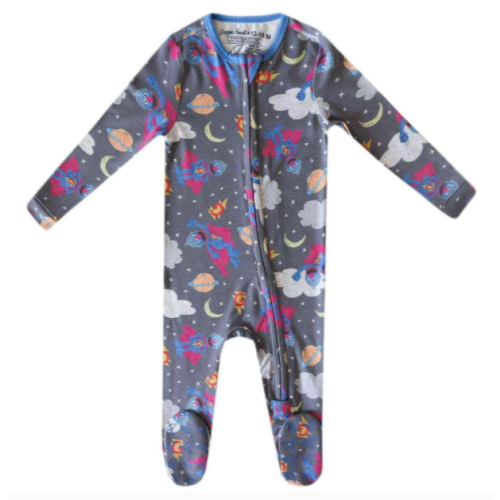 Zip-Up Footie Pajama - Super Grover