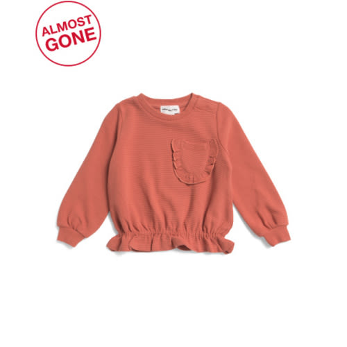 Infant Girls Ruffled Knit Sweatshirt | Kids & Baby | T.J.Maxx
