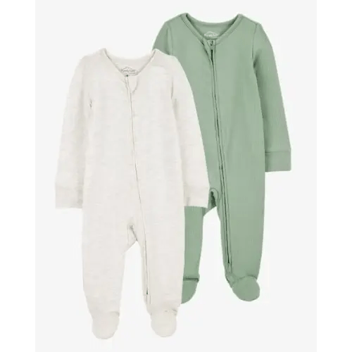 Baby 2-Pack Zip-Up PurelySoft Sleep & Play Pajamas - Carter's | Carter's