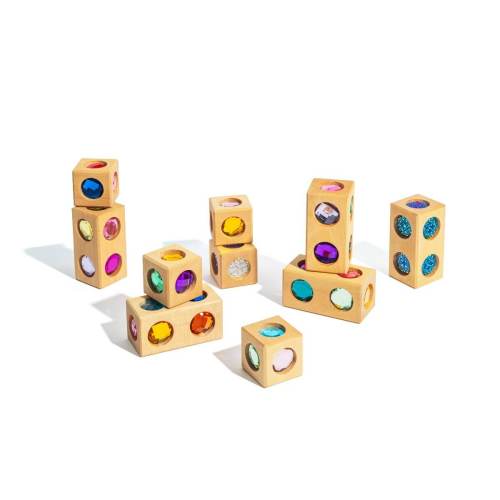 Frankie blocks- Handcrafted Wooden Gem Blocks for Kids - Maison Rue