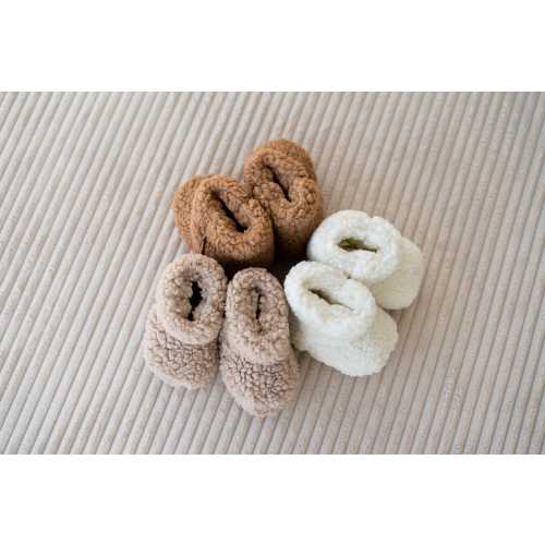 Baby Sherpa Booties. Newborn Coming Home Outfit First Shoes 0-3 months for Winter