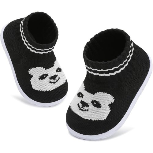 FEETCITY Baby Sock Shoes Baby First Walking Shoes Boys Girls Infant Crib Shoes Toddler Slip On Shoes Casual Sneakers