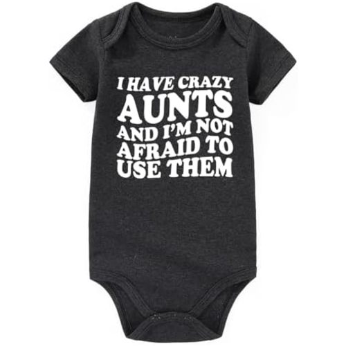 I Have Crazy Aunts Best Auntie funny infant outfits boy girl Aunties Bestie Baby Clothes Girl newborn Bodysuits