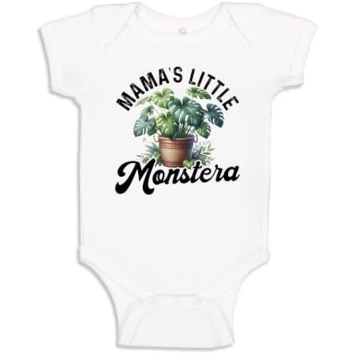 Mama's Little Monstera Baby One Piece Or Toddler T-Shirt Cute Plant Infant Outift