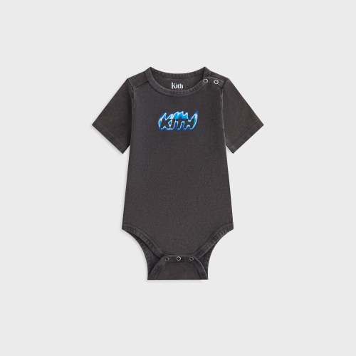Kith Baby Flame Vintage Short Sleeve Bodysuit - Black