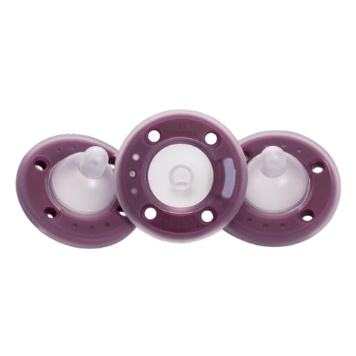 Silicone Pacifier Plum Purple, 3-Pack | Ninni Co.