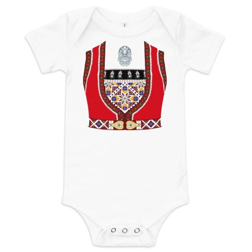 Norwegian Baby Bunad short sleeve one piece