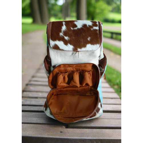 Diaper Backpack | Leather Diaper Bag | Personalized Bag Large Cowhide Bag | Tan Backpack Gift For Mom | Baby Shower Gift | New Mom Gift idea