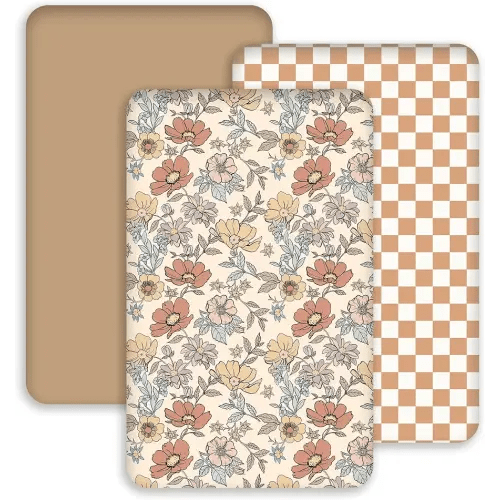3 Pack Bedside Bassinet Sheets Girl & Boy 33" x 20" Rectangle